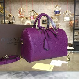 Replica Louis Vuitton Purple Embossed Monogram Speedy 30