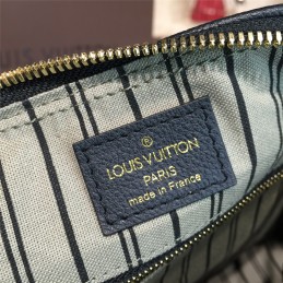 Replica Louis Vuitton Black Embossed Monogram Gold Lock Speedy 25