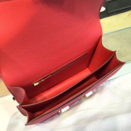 Replica Hermes Rouge Pink Constance 24 Gold Hardware Bag