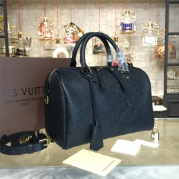 Replica Louis Vuitton Black Embossed Monogram Speedy 30