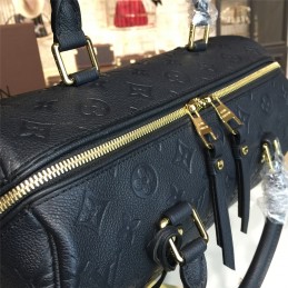 Replica Louis Vuitton Black Embossed Monogram Speedy 30