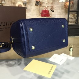 Replica Louis Vuitton Navy Embossed Monogram Speedy 25