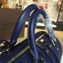 Replica Louis Vuitton Navy Embossed Monogram Speedy 25