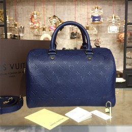 Replica Louis Vuitton Navy Embossed Monogram Speedy 30