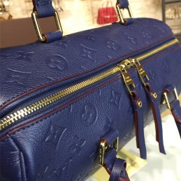 Replica Louis Vuitton Navy Embossed Monogram Speedy 30