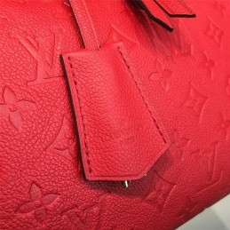Replica Louis Vuitton Bright Red Embossed Monogram Speedy 25