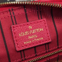Replica Louis Vuitton Bright Red Embossed Monogram Speedy 25