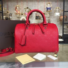 Replica Louis Vuitton Red Embossed Monogram Speedy 30