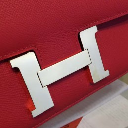 Replica Hermes Rouge Pink Constance 24 Gold Hardware Bag