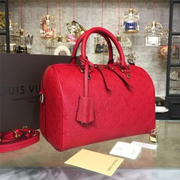 Replica Louis Vuitton Red Embossed Monogram Speedy 30