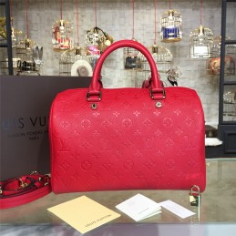 Replica Louis Vuitton Red Embossed Monogram Speedy 30