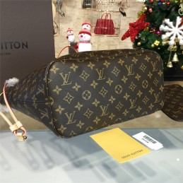 Replica Louis Vuitton Brown Monogram Pink Trim Neverfull MM