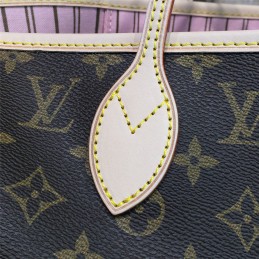 Replica Louis Vuitton Brown Monogram Pink Trim Neverfull MM
