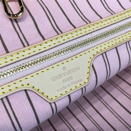Replica Louis Vuitton Brown Monogram Pink Trim Neverfull MM