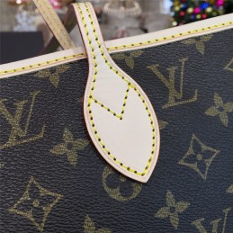 Replica Louis Vuitton Brown Monogram Beige Trim Neverfull MM