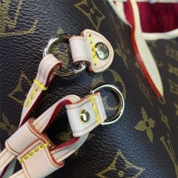 Replica Louis Vuitton Brown Monogram Beige Trim Neverfull MM