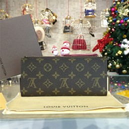Replica Louis Vuitton Brown Monogram Burgundy Interior Adele Wallet