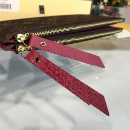 Replica Louis Vuitton Brown Monogram Burgundy Interior Adele Wallet