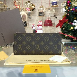 Replica Louis Vuitton Brown Monogram Red Interior Adele Wallet