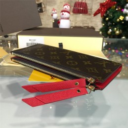 Replica Louis Vuitton Brown Monogram Red Interior Adele Wallet