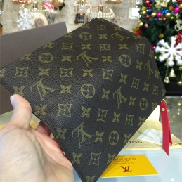 Replica Louis Vuitton Brown Monogram Red Interior Adele Wallet