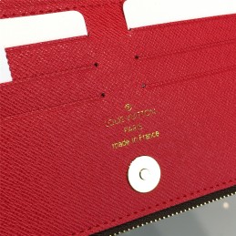 Replica Louis Vuitton Brown Monogram Red Interior Adele Wallet