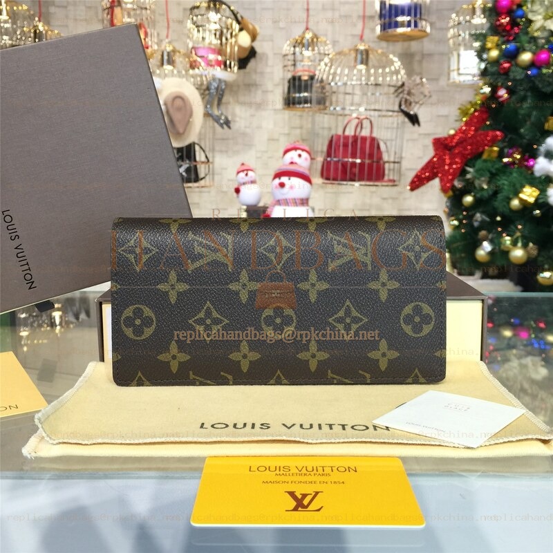 Replica Louis Vuitton Classic Brown Monogram Brazza Wallet