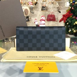 Replica Louis Vuitton Gray Damier Graphite Brazza Wallet