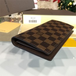 Replica Louis Vuitton Brown Damier Ebene Brazza Wallet