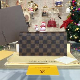 Replica Louis Vuitton Brown Damier Ebene Brazza Wallet