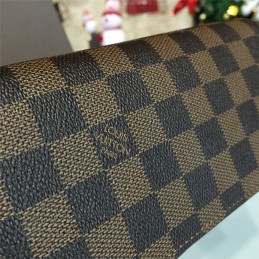 Replica Louis Vuitton Brown Damier Ebene Brazza Wallet