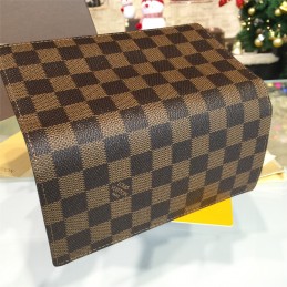 Replica Louis Vuitton Brown Damier Ebene Brazza Wallet