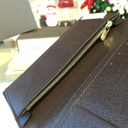 Replica Louis Vuitton Brown Damier Ebene Brazza Wallet