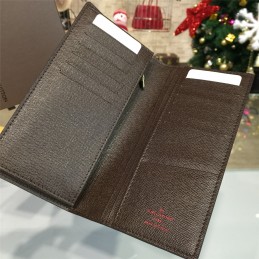 Replica Louis Vuitton Brown Damier Ebene Brazza Wallet
