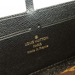 Replica Louis Vuitton Brown Monogram Black Trim Zippy Wallet Retiro