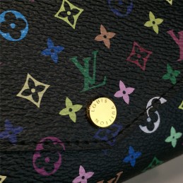Replica Louis Vuitton Black Multicolor Monogram Sarah Wallet