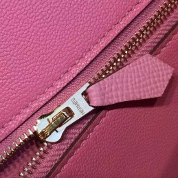 Replica Hermes Light Pink Constance 24 Gold Hardware Bag