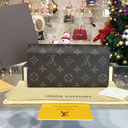 Replica Louis Vuitton Brown Monogram Brown Interior Sarah Wallet