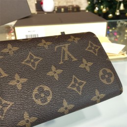 Replica Louis Vuitton Brown Monogram Brown Interior Sarah Wallet