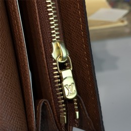 Replica Louis Vuitton Brown Monogram Brown Interior Sarah Wallet