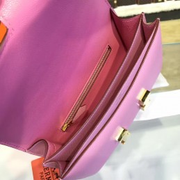 Replica Hermes Light Pink Constance 24 Gold Hardware Bag