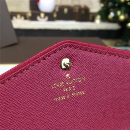 Replica Louis Vuitton Brown Monogram Fuchsia Trim Sarah Wallet