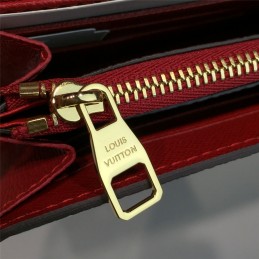 Replica Louis Vuitton Brown Monogram Red Trim Sarah Wallet