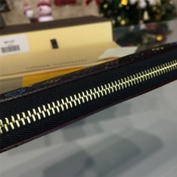 Replica Louis Vuitton Black Multicolor Monogram Zippy Wallet