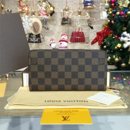 Replica Louis Vuitton Brown Damier Ebene Zippy Organizer Wallet