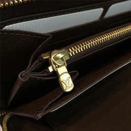 Replica Louis Vuitton Dark Brown Damier Ebene Zippy Organizer Wallet