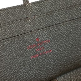 Replica Louis Vuitton Dark Brown Damier Ebene Zippy Organizer Wallet
