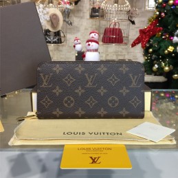 Replica Louis Vuitton Brown Monogram Zippy Organizer Wallet