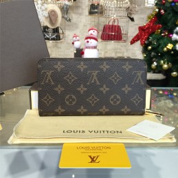 Replica Louis Vuitton Brown Monogram Zippy Organizer Wallet