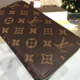 Replica Louis Vuitton Brown Monogram Zippy Organizer Wallet